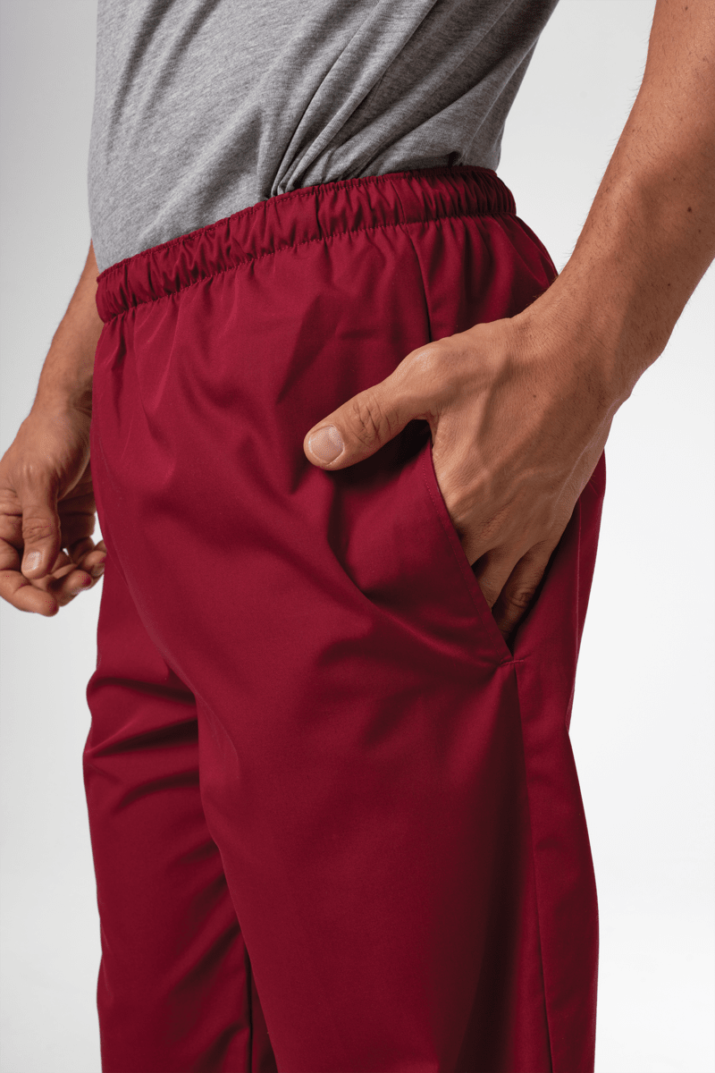 Food Unisex Pant With Pockets - burgundy